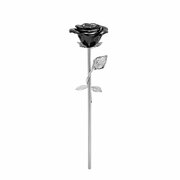 Mini urn bloem roos rvs zwart