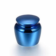 mini urn rvs blauw