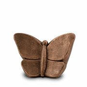 Keramische kunst urn vlinder brons medium