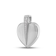 Ashanger Hart mat zilver 925 met Zirkonia steentjes