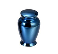 Mini urn klassiek rvs blauw glanzend