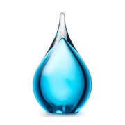 urn glas druppel blauw