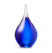 urn glas druppel donkerblauw