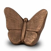 Keramische kunst urn vlinder brons groot (3.4L)
