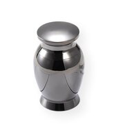 Mini urn klassiek rvs gun metal color glanzend 4,3cm