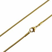 As ketting rvs slang goudkleur 40 cm