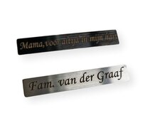 Gravure plaatje RVS 6x1cm