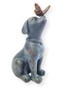 B-keus Urn Hond met Vlinder antraciet/brons (0,15L) 