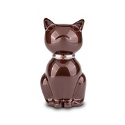 Kattenurn kat zittend metaal bruin (0,6L)
