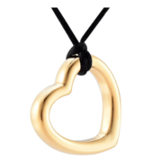 Ashanger love Hart goudkleurig (inclusief koord ketting)