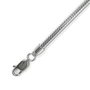 As ketting slangen collier 45 cm zilver 925 dik 3mm