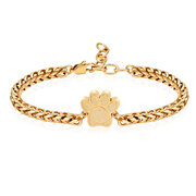 As Armband hondenpootje kattenpootje goudkleurig
