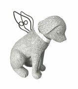 Beeldje Hond  'Angel' grijs