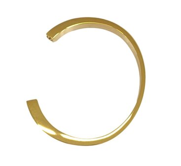 As armband circle goudkleurig rvs