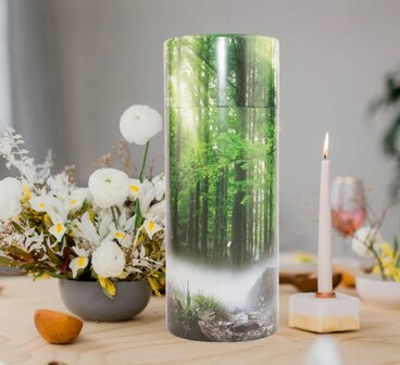 Kartonnen urn Bos/Natuur  (strooibus as)
