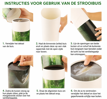 Kartonnen urn Bos/Natuur  (strooibus as)