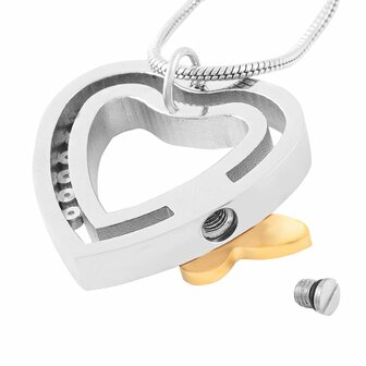 Ashanger Vlinder op hart met strass