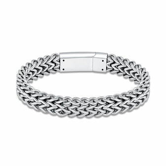 As armband zilverkleurig rvs 21cm