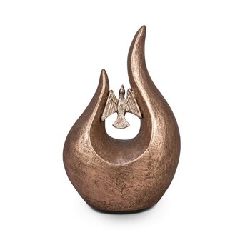Keramische kunst urn met goudkleurig hart (2,7L)