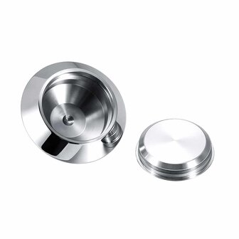 Mini urn waxinelichthouder rvs zilverkleurig voor kaars (0,025L)