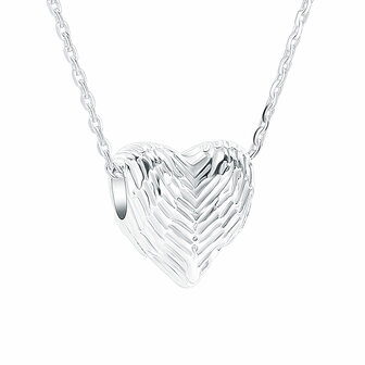 Ashanger Hart zilver 925 met reli&euml;f