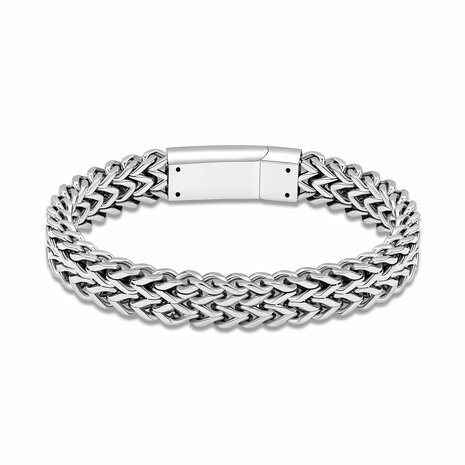 As armband zilverkleurig rvs 21cm
