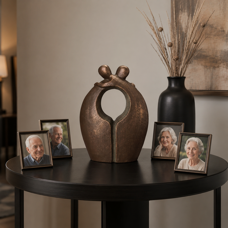 Luxe duo urn brons Afscheid voor 2 personen (2x 3L)