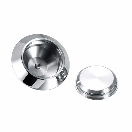 Mini urn waxinelichthouder rvs zilverkleurig voor kaars (0,025L)