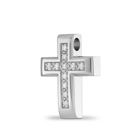 Ashanger Kruis zilver 925 met Zirkonia steentjes