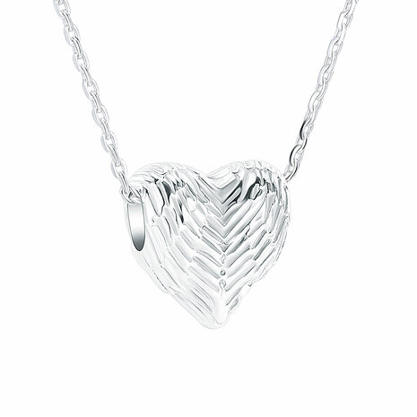 Ashanger Hart zilver 925 met reli&euml;f