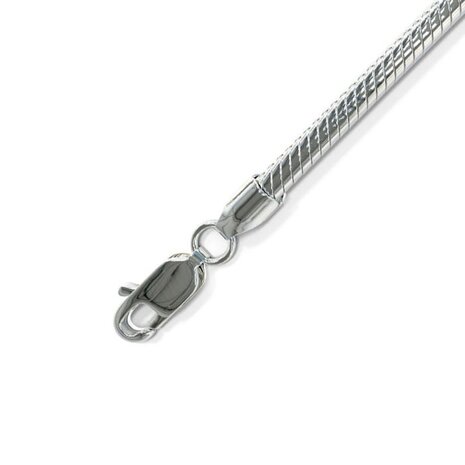 Asbedel Rond met botjes hond zilver 925