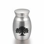 Mini urn rvs tree of life zilverkleurig