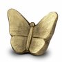 Keramische kunst urn vlinder goud groot