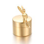 Mini urn rvs goud engel (7,5cm)