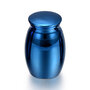 Mini urn rvs blauw design