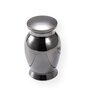 Mini urn klassiek rvs gun metal color glanzend