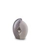 Keramische mini urn grijs met zilverkleurig hart (0,8L)