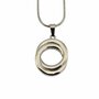 Ashanger circle of life dubbel zilverkleurig
