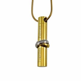 Ashanger buis Together Forever goudkleurig incl. ketting