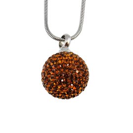 Ashanger strass steentjes Bol donker oranje