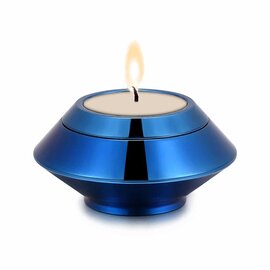 Mini urn waxinelichthouder blauw voor kaars (0,025L)