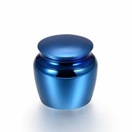Mini urn rvs klassiek klein blauw glanzend (0,025L)