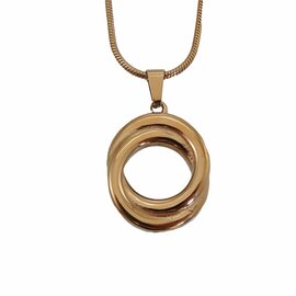 Ashanger circle of life dubbel roségoudkleurig