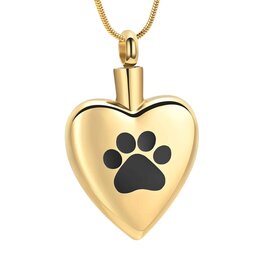 Ashanger Hart goudkleurig dierenpoot afgerond