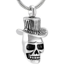 Ashanger rvs Skull zilverkleurig