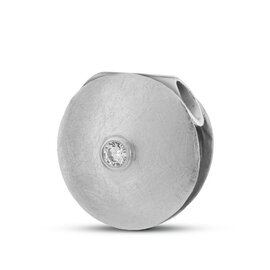 Ashanger Rondje zilver 925 met Zirkonia steentje