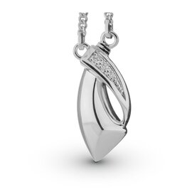 Ashanger Lifeline zilver 925 met Zirkonia + gourmet collier 925