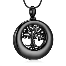 Assieraad Circle of life zwart met levensboom