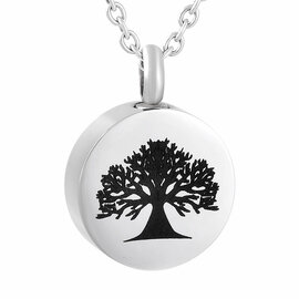 Ashanger RVS rond Tree of life