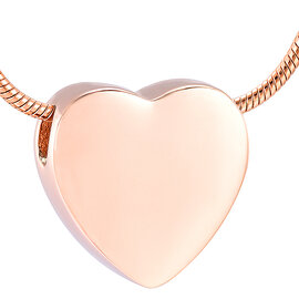 Ashanger rvs Hart plat roségoudkleurig